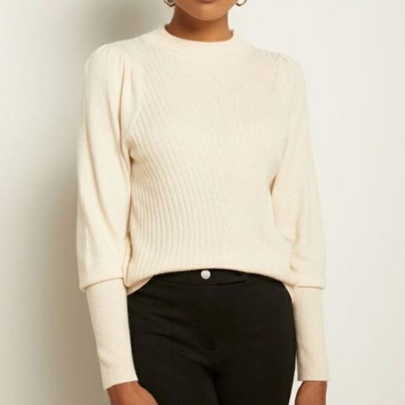 NWOT RW&CO - Cream Patterned Sweater - Picture 1 of 6